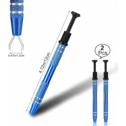 Déstockage 2 Pièces 4 Griffes Pinces à Piercing En Métal, Outils De Ramassage De Bijoux En Diamant Kit, Brucelles à Vis Pour Composants électroniques, Pince Télescopique Jewelry Pour Les Arts Et La M -Pro Outils Soldes Magasin 60000477 3