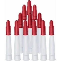 DENUOTOP Enduits 24 Pièces Ensemble De Bouchons De Buses De Calfeutrage, Comprend 12 Paquets De Buses De Calfeutrage Blanches Et 12 Paquets De Capsules De Calfeutrage Rouges Bouchons De Buse, Plastiqu