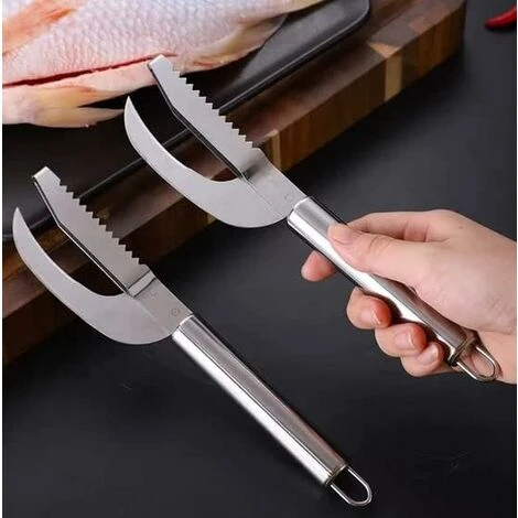 Déstockage Couteau à écailles De Poisson, Outil 3 En 1, éplucheurs En Acier Inoxydable, Outil De Nettoyage Pour Détartrant De Poisson Pour La Maison, Le Restaurant, La Cuisine 7 Déstockage Couteau à écailles De Poisson, Outil 3 En 1, éplucheurs En Acier Inoxydable, Outil De Nettoyage Pour Détartrant De Poisson Pour La Maison, Le Restaurant, La Cuisine - Image 5