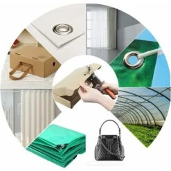 Pince à œillets,Ensemble Professionnel De Perforateur D'œillets Avec 100 Pièces (Ø Intérieur 10 Mm) œillets En Métal Pour Cuir Tissu Bâche Rideau PVC Cisea -Pro Outils Soldes Magasin 60606918 4