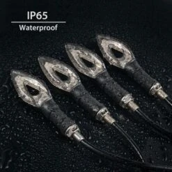 4 Pcs Clignotant Moto Feux Clignotant De Mode Circulant Indicateurs De Tournage Étanche 12V 14 LED Lampes Universel Pour Moto Scooter Quad Cruiser Hors Route-Orange