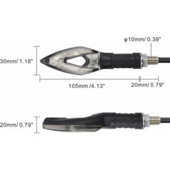 4 Pcs Clignotant Moto Feux Clignotant De Mode Circulant Indicateurs De Tournage Étanche 12V 14 LED Lampes Universel Pour Moto Scooter Quad Cruiser Hors Route-Orange -Pro Outils Soldes Magasin 61048511 4