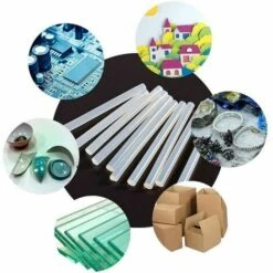 20 Pièces Batons De Colle Chaude, Batons De Colle Chaude 11x300mm, - Batons De Rechange Bricolage Batons De Colle Pour Pistolet à Colle Chaude (semi-transparent 11x300 Mm) -Pro Outils Soldes Magasin 63823243 3
