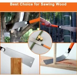 LITZEE Scie à Main Japonaise à Double Tranchant - Tronçonneuse Interchangeable Avec Lame Flexible Pour Le Travail Du Bois, Orange -Pro Outils Soldes Magasin 63867792 5