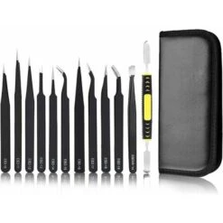 Brucelles Pincette Pinces De Précision Anti-statiques En Acier Inoxydable Pour Électronique Travail De Laboratoire