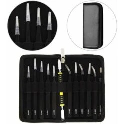 Brucelles Pincette Pinces De Précision Anti-statiques En Acier Inoxydable Pour Électronique Travail De Laboratoire -Pro Outils Soldes Magasin 64053418 5