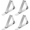 Pinces à Nappe 4 Pièces Pour Tables épaisses, Grandes Pinces à Nappe De Table Porte-nappes En Acier Inoxydable Pour Banquet Pique-Nique Mariage 7.5x4.5 Cm