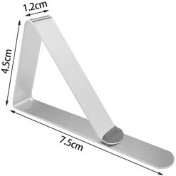 Pinces à Nappe 4 Pièces Pour Tables épaisses, Grandes Pinces à Nappe De Table Porte-nappes En Acier Inoxydable Pour Banquet Pique-Nique Mariage 7.5x4.5 Cm -Pro Outils Soldes Magasin 65988390 2