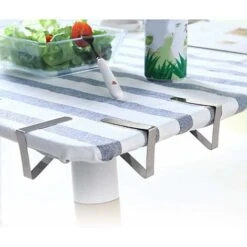 Pinces à Nappe 4 Pièces Pour Tables épaisses, Grandes Pinces à Nappe De Table Porte-nappes En Acier Inoxydable Pour Banquet Pique-Nique Mariage 7.5x4.5 Cm -Pro Outils Soldes Magasin 65988390 3