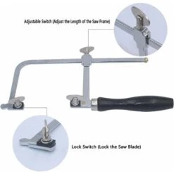 Scie De Joaillier Réglable Avec 144 Lames - Kit Professionnel Pour La Fabrication De Bijoux -Pro Outils Soldes Magasin 65988644 4