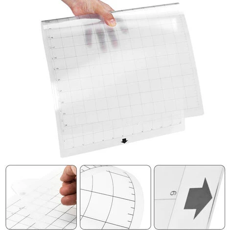 Tapis De Découpe Adhésif Transparent De Rechange Avec Grille De Mesure, 8 De 12 Pouces, Pour Machine De Decoupe Silhouette Portrait Silhouette Cameo/Cricut Explorer Et Plus, 3pcs Ephé 4 Tapis De Découpe Adhésif Transparent De Rechange Avec Grille De Mesure, 8 De 12 Pouces, Pour Machine De Decoupe Silhouette Portrait Silhouette Cameo/Cricut Explorer Et Plus, 3pcs Ephé - Image 2