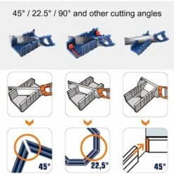 Boîte à Onglets De Serrage, Boîte De Scie à Onglet Réglable Pour Couper Les Plinthes（Scie) Ephé -Pro Outils Soldes Magasin 67860632 4