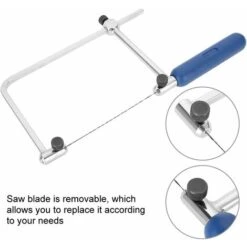 Cadre De Scie à Bijoux, Outil De Coupe Réglable En Forme De U Avec 6 Scies En Spirale (ASB400) Ephé 11 Cadre De Scie à Bijoux, Outil De Coupe Réglable En Forme De U Avec 6 Scies En Spirale (ASB400) Ephé -Pro Outils Soldes Magasin 67860638 5