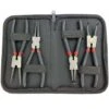 ZOLGINAH Lot De 4 Pinces à Circlips 6 Pouce 150mm Droite Courbe Interieur Extérieure Ensembles De Pinces Avec Housse De Conservation Poignée Antidérapante