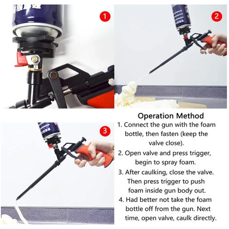GP Pistolet à Mousse, Pistolet à Mousse Professionnel Pistolet à Calfeutrer Pour Application De Pulvérisation De Pistolet à Mousse Expansible PU Robuste 6 GP Pistolet à Mousse, Pistolet à Mousse Professionnel Pistolet à Calfeutrer Pour Application De Pulvérisation De Pistolet à Mousse Expansible PU Robuste - Image 4