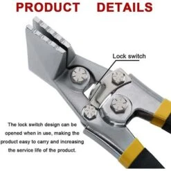 GP Pince à Plier La Tôle, Pince à Sertir Manuelle Résistante à La Rouille, Robuste Et à Vie, Droite De 150 Mm, Longueur De 220 Mm, Outillage En Aluminium -Pro Outils Soldes Magasin 69016001 4