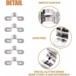 Déstockage 30 PCS 20mm U Tube 304 En Acier Inoxydable Collier De Serrage Pour Fixation En U De Collier De Fixation Pour Fixation De Tuyau -Pro Outils Soldes Magasin 69251507 4