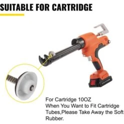 VEVOR Pistolet A Cartouche 6500 N Pistolet A Mastic Sans Fil Pistolet A Cartouche Mecanique 300 ML En Fer Vitesse Controlable Pour Verres Ceramiques Produits Sanitaires Appareils Electriques Toilette -Pro Outils Soldes Magasin 69343343 3