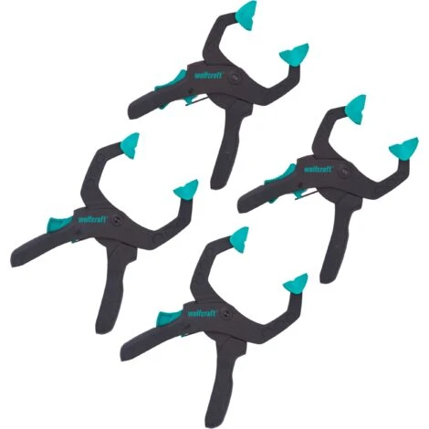 Kit De Pinces à Cliquet, Pinces De Serrages, Ouverture 40 Mm Et 60 Mm, 4 Pcs - Wolfcraft 8625000 3 Kit De Pinces à Cliquet, Pinces De Serrages, Ouverture 40 Mm Et 60 Mm, 4 Pcs - Wolfcraft 8625000