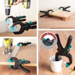 Kit De Pinces à Cliquet, Pinces De Serrages, Ouverture 40 Mm Et 60 Mm, 4 Pcs - Wolfcraft 8625000 9 Kit De Pinces à Cliquet, Pinces De Serrages, Ouverture 40 Mm Et 60 Mm, 4 Pcs - Wolfcraft 8625000 -Pro Outils Soldes Magasin 69356594 3