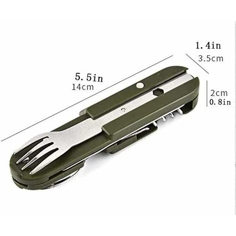 Vaisselle De Camping En Acier Inoxydable 5 En 1,Outils De Camping En Plein Air,Vaisselle D'extérieur,Vaisselle Pliante MultifonctionnelleVaisselle De Voyage Ephé 4 Vaisselle De Camping En Acier Inoxydable 5 En 1,Outils De Camping En Plein Air,Vaisselle D'extérieur,Vaisselle Pliante MultifonctionnelleVaisselle De Voyage Ephé - Image 2
