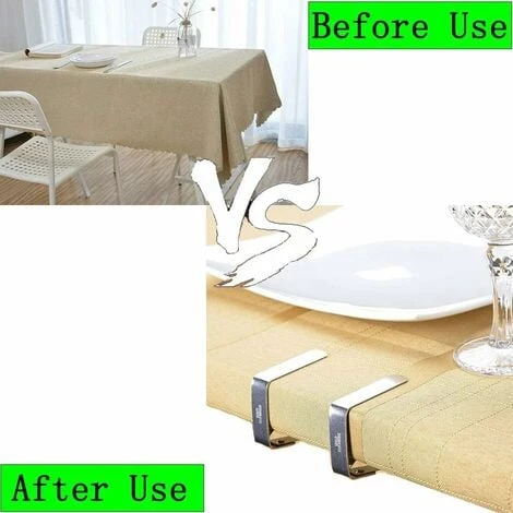 Pince Nappe Exterieur, Pince Nappe De Table, 12 Pinces à Nappe En Acier Inoxydable, Nappe Clips Anti-Glissant Fixer Nappe Pour Table D'Épaisseur 10-30 Mm 7 Pince Nappe Exterieur, Pince Nappe De Table, 12 Pinces à Nappe En Acier Inoxydable, Nappe Clips Anti-Glissant Fixer Nappe Pour Table D'Épaisseur 10-30 Mm - Image 5