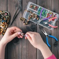 3 Pinces à Bijoux, Pince Trousse Outils De Fabrication De Bijoux, Pinces à Becs Aiguilles, Pinces à Bec Long, Pinces à Becs De Chaîne, Coupe-fil -Pro Outils Soldes Magasin 71448308 5