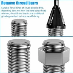 Lot De 2 Outil D'ébavurage Externe Pour Perceuse, Outil à Chanfreiner En Acier Inoxydable, Convient Aux Boulons De Noir,KoleZy -Pro Outils Soldes Magasin 71626570 2