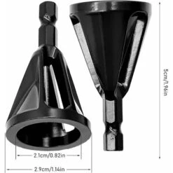 Lot De 2 Outil D'ébavurage Externe Pour Perceuse, Outil à Chanfreiner En Acier Inoxydable, Convient Aux Boulons De Noir,KoleZy -Pro Outils Soldes Magasin 71626570 3