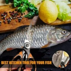 Ciseaux Cuisine Robustes, Ciseaux De Cuisine Cranteur Multiusage En Acier Inoxydable Sharp Professionnel Nouveaux Avec Couvercle De Lame Pour Poulet, Poisson, Viande, Légumes, Herbes, Os, Noix -Pro Outils Soldes Magasin 72045834 5
