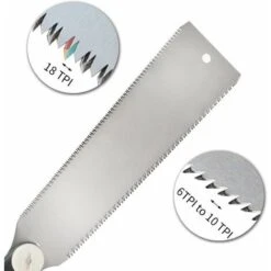 Ryoba Saw Scie à Main Japonaise à Double Tranchant – Tronçonneuse à Lame Flexible Interchangeable Pour Le Travail Du Bois, Orange -Pro Outils Soldes Magasin 72739618 3