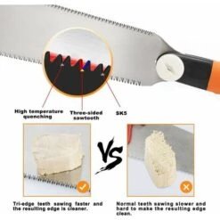 Ryoba Saw Scie à Main Japonaise à Double Tranchant – Tronçonneuse à Lame Flexible Interchangeable Pour Le Travail Du Bois, Orange -Pro Outils Soldes Magasin 72739618 4