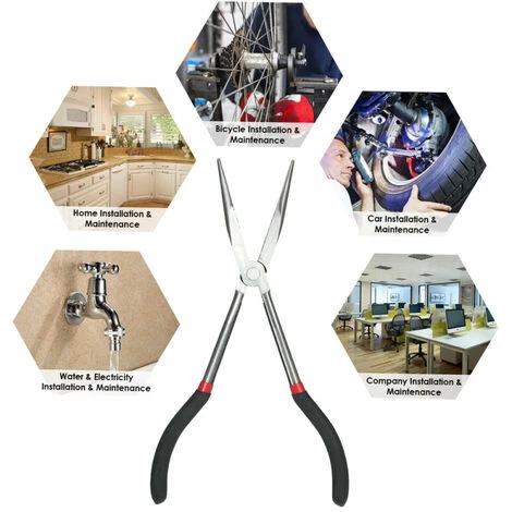 GP 11 Pince Extra Longue Robuste Pince A Long Bec Pince A Bec Droit Pince A Bec Pointu Outils A Main 4 GP 11 Pince Extra Longue Robuste Pince A Long Bec Pince A Bec Droit Pince A Bec Pointu Outils A Main - Image 2