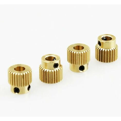 YIDOMDE Perle Rare Roue D'extrudeuse En Laiton 4 Pièces Roue D'extrudeuse En Laiton CR-10.CR-10S, Ender 3, Ender 3 Pro, Extrudeuse MK7 MK8 (40 Dents) 3 YIDOMDE Perle Rare Roue D'extrudeuse En Laiton 4 Pièces Roue D'extrudeuse En Laiton CR-10.CR-10S, Ender 3, Ender 3 Pro, Extrudeuse MK7 MK8 (40 Dents)