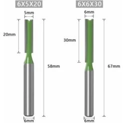 7pcs Tige De 6mm Fraise à Défoncer Fraise Droite Avec Tranchants En Carbure -Pro Outils Soldes Magasin 76704616 4