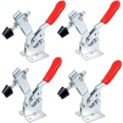 4pcs Pince à Genouillère, 201-B Sauterelle De Serrage Pince à Bascule En Métal Horizontal Sauterelle Serrage Barre De Dégagement, Capacité De Maintien Environ 90 Kg, Antidérapant
