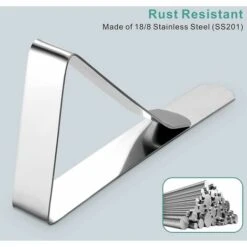 Lot De 12 Pinces Pour Nappe – Pinces Pour Table De Pique-nique Robustes, Pinces Pour Couverture De Nappe En Acier Inoxydable. -Pro Outils Soldes Magasin 77073937 3