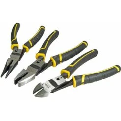 STANLEY FATMAX Lot De 3 Pinces Tout Matériaux Acier Carbone Poignée Soft Grip FMHT0-72415