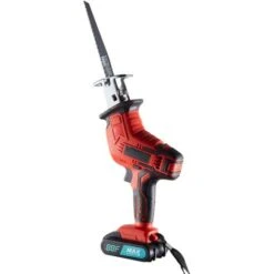 Scie Alternative Sans Fil 21V Avec Batterie Et Chargeur,Tilswll Gâchette à Vitesse Variable 0-3000 SPM, 4 Lames De Scie Pour La Coupe D'