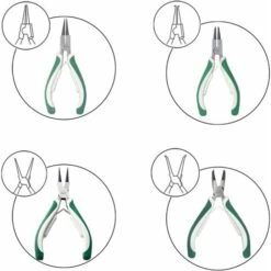 Pince Et Tenaille Ensemble De 4 Mini Pinces à Circlips Pour Circlips Externes/internes Robustes Avec Mâchoire Droite/courbée Pour La Retenue Du Dissolvant D'anneau -Pro Outils Soldes Magasin 78150096 3