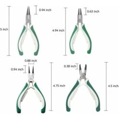 Pince Et Tenaille Ensemble De 4 Mini Pinces à Circlips Pour Circlips Externes/internes Robustes Avec Mâchoire Droite/courbée Pour La Retenue Du Dissolvant D'anneau -Pro Outils Soldes Magasin 78150096 4