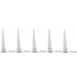 5x Embout Douille De Rechange Pour Pistolet à Calfeutrer Silicone Mastic Plastique Blanc à Visser Sur Cartouche 150mm Buse Colle Adhésif Joint Rénovation Travaux Embout Applicateur Universel