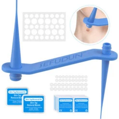 2 En 1 Kit De Retrait Automatique Des étiquettes De Peau Dispositif De Retrait De Taupe Indolore Outil De Traitement Des étiquettes De Peau Micro Outils De Soins De La Peau Faciles à Nettoyer 1pcs Ble