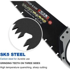 45 Cm AIRAJ Scie à Main Professionnelle Sétaire , Scie à Main Coupe Bois, Scier, Tailler, Jardiner Et Couper Le Bois, Scie à Métaux à Main Pour Plaques De Plâtre -Pro Outils Soldes Magasin 79073478 3