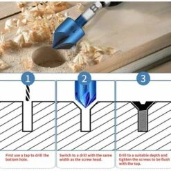 ,Set De Foret De Fraisage à Fraise En Bleu Recouvert De 90 Degrés 6-19mm Hex Hex Shank éburvable Ramer 6pcs, ébavurage Cutters -Pro Outils Soldes Magasin 79284753 5