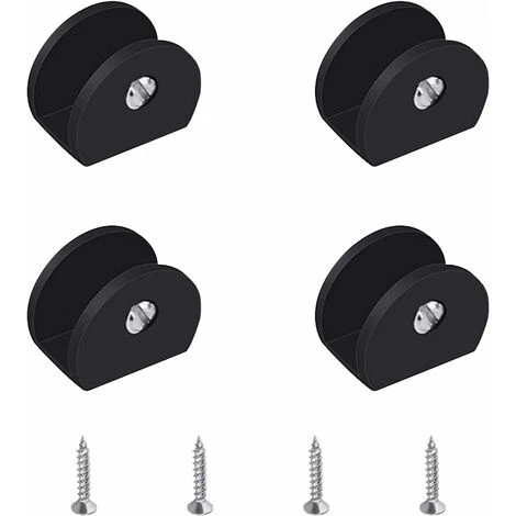 Pince à Verre, 4 Pièces De Support D’Étagère En Verre Support Tablette Verre Noir, Fixation Tablette Verre Réglable, Demi-Rondes, En Alliage D'Aluminium, Pour Verre De 6 à 8 Mm D'Épaisseur, 3 Pince à Verre, 4 Pièces De Support D’Étagère En Verre Support Tablette Verre Noir, Fixation Tablette Verre Réglable, Demi-Rondes, En Alliage D'Aluminium, Pour Verre De 6 à 8 Mm D'Épaisseur,