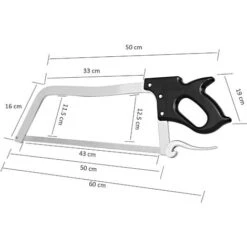 XL Scie Boucher Professionnelle Manuelle Outil Cuisine Gastronomie Lame Charcutier Viande Gros Os -Pro Outils Soldes Magasin 8115689 5