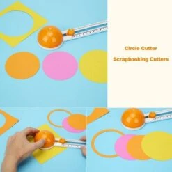 Cercle Cutter Cercle Cutter Patchwork Boussole Cercle Scrapbooking DIY Papier Carte Machine De Découpe 1 Pcs Orange -Pro Outils Soldes Magasin 81161361 5