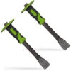 Burin Plat Avec Protection, Lot De 2, Ciseau Précis, 35 Mm, Acier & Caoutchouc, Longueur 29 Cm, Vert-noir -Pro Outils Soldes Magasin 82215100 1