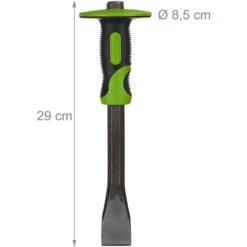 Burin Plat Avec Protection, Lot De 10, Ciseau Précis, 35 Mm, Acier & Caoutchouc, Longueur 29 Cm, Vert-noir -Pro Outils Soldes Magasin 82215111 4